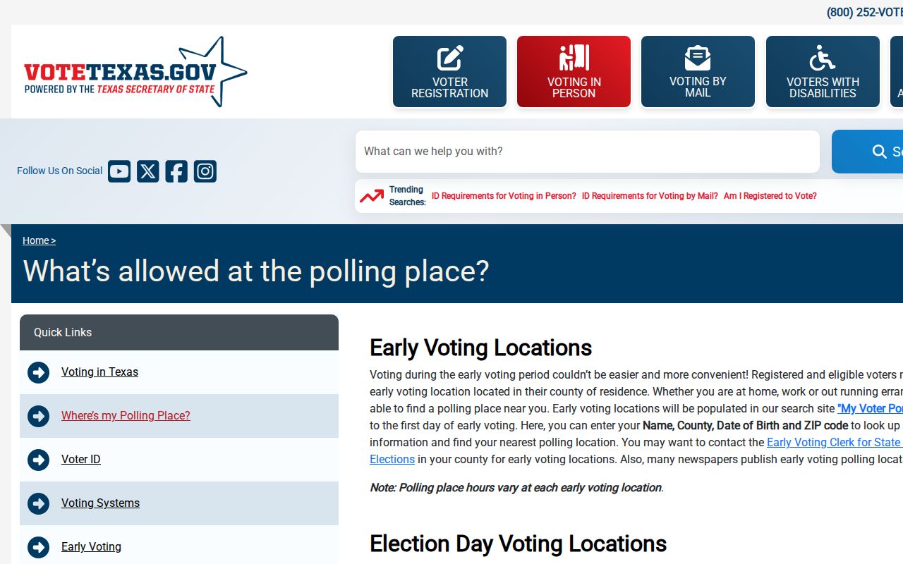 Cameron County residents directory voter lookup screen